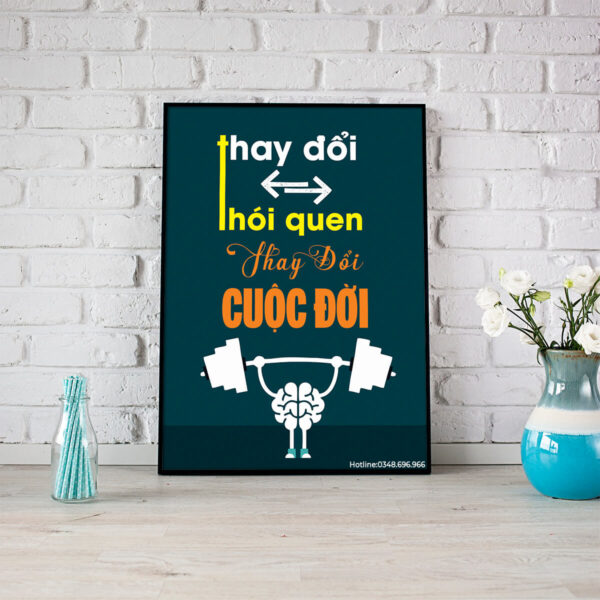 Tranh slogan: Thay đổi thói quen, thay đổi cuộc đời